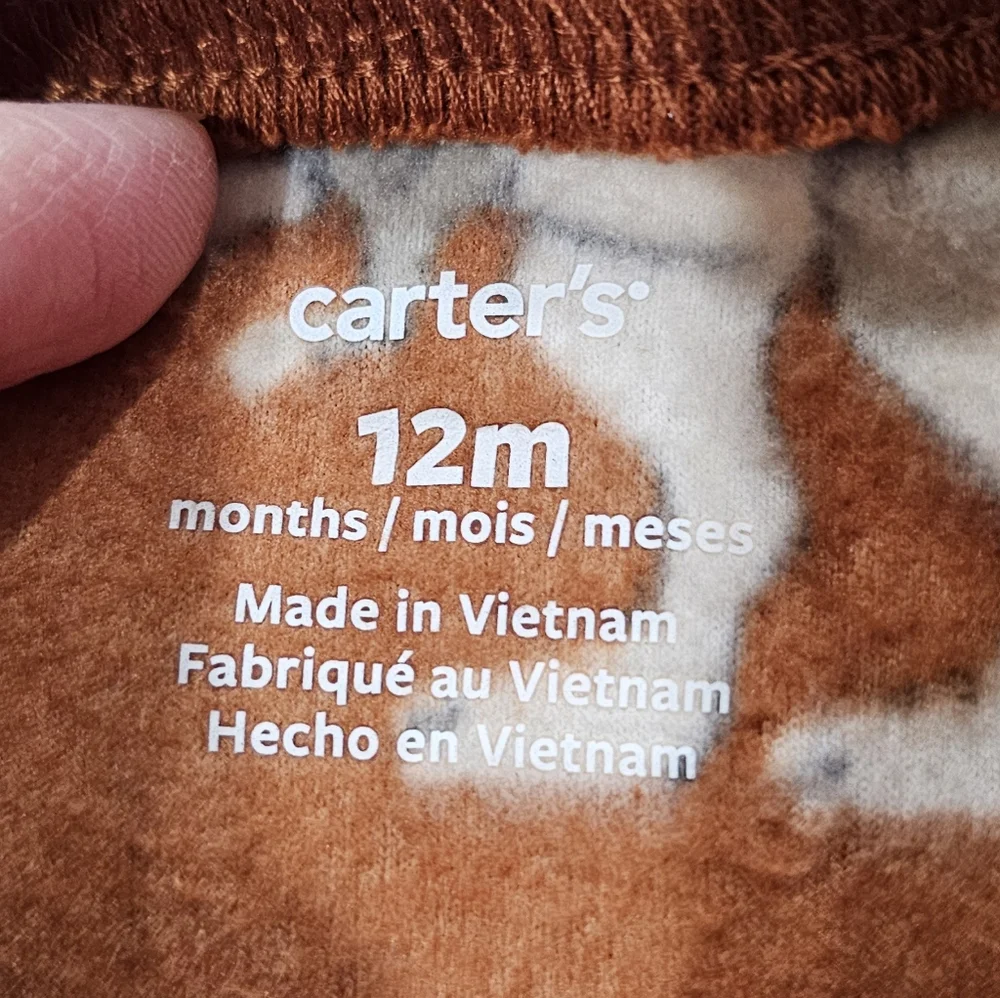Carter's Fleece  Dinosaur Footie One Piece Pajama